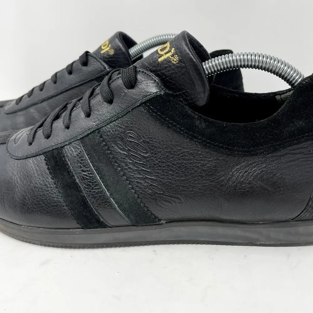 Gaudi Black Leather Suede Sneakers Mens Size EU 44 US 10.5